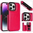 thumbnail image 1 of Allytech Slim Wallet Case for iPhone 15 Pro, Flip PU Leather Kickstand Card Slots Case, Double Magnetic Buttons Shockproof Full Body Protection Durable Case for Women Men - Rose, 1 of 10