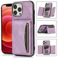 thumbnail image 1 of Allytech Slim Wallet Case for iPhone 15 Pro Max, Business Premium PU Leather Multi-Card Slots Anti-Drop Anti-Scratch Full Body Protection Kickstand Case for iPhone 15 Pro Max - Purple, 1 of 6