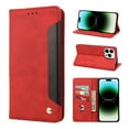 thumbnail image 1 of Allytech Slim Wallet Case for iPhone 15 Pro Max, Luxury PU Leather + Soft TPU Cover with Card Slots & Cash Pocket, Magnetic Closure Kickstand Shockproof Business Case for Women men - Red, 1 of 9