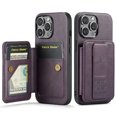 thumbnail image 1 of Allytech Slim Wallet Case for iPhone 16 with Card Slots, [RFID Blocking] [Support Magnetic Car Holder] Luxury PU Leather Stand Finger Grip Shockproof Anti-Fall Camera Protection Case - Purple, 1 of 9