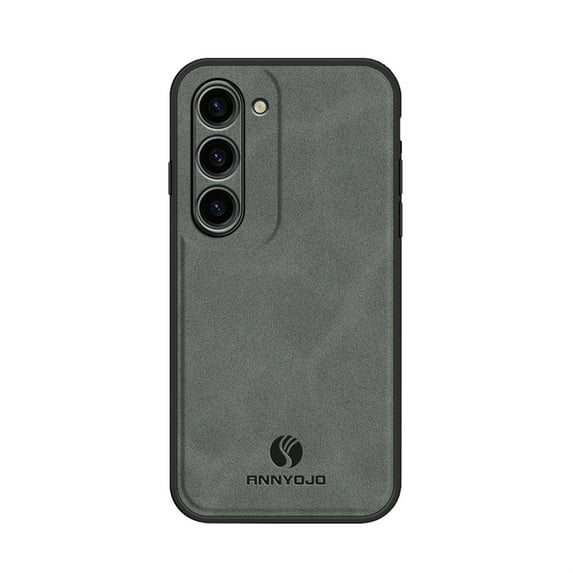 Allytech Slim case for Samsung Galaxy S24 - Magnetic Car Mount - Luxury PU Leather Lightweight Soft TPU Shockproof Anti-Scratch Anti-Fingerprint Case for Samsung Galaxy S24, Gray
