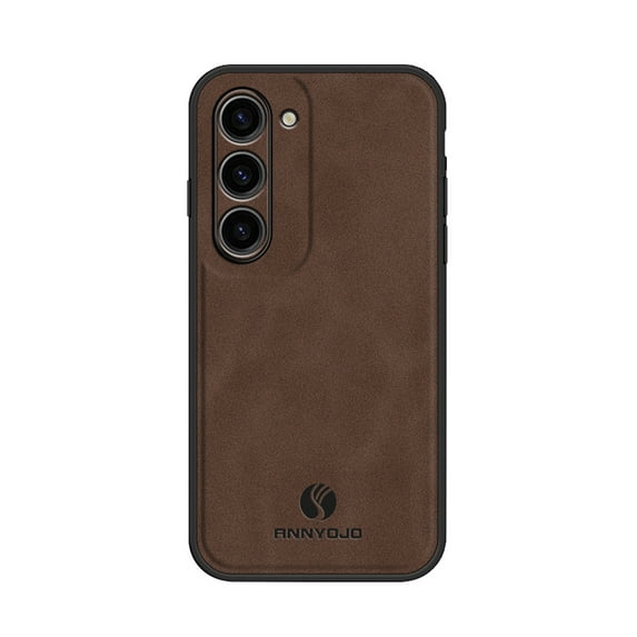 Allytech Slim case for Samsung Galaxy S24 Plus - Magnetic Car Mount - Luxury PU Leather Lightweight Soft TPU Shockproof Anti-Scratch Anti-Fingerprint Case for Samsung Galaxy S24 Plus, Brown