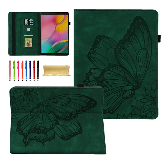 Allytech Slimshell Case for 6.8" Kindle Paperwhite (11th Generation-2021) - Premium Lightweight PU Leather Butterfly Embossed Kickstand Cover for Amazon Kindle Paperwhite 2021 - Green