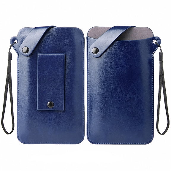 Allytech Small PU Leather Cellphone Bag [6.9"*3.9"] Carrying Case for All size up to 6.8" Phone Including iPhone Xs Xr XsMax X Samsung Galaxy Note 9 8 S9 Plus S8 Plus Hiawei Google ETC, Blue