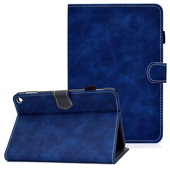 Allytech Smart Case for Fire HD 10(11th Gen 2021), Fire HD 10 Plus Cover 2021, Vegan PU Leather Anti-Shock Multi-Angle Stand Back Shell Auto Wake Sleep Wallet Case for Fire HD 10.1 inch 2021, Blue