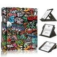 thumbnail image 1 of Allytech Smart Case for Kindle Scribe 10.2" 2022, 360 Rotating Multi Angle Stand Flip Folio Auto Sleep Wake Pencil Holder Case Cover for Amazon Kindle Scribe 10.2" - Graffiti, 1 of 7