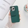 thumbnail image 1 of Allytech Solid Color Phone Case Designed for iPhone 13 Pro, [Sliding Lens Cover] [Full Camera Protection] Shockproof Soft TPU Ultra Thin & Lightweight Fashion Case for Women Men - Darkgreen, 1 of 7