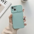 thumbnail image 1 of Allytech Solid Color Phone Case Designed for iPhone 14 Plus, [Sliding Lens Cover] [Full Camera Protection] Shockproof Soft TPU Ultra Thin & Lightweight Fashion Case for Women Men - Iceblue, 1 of 8