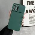 thumbnail image 1 of Allytech Solid Color Phone Case Designed for iPhone 14 Pro Max, [Sliding Lens Cover] [Full Camera Protection] Shockproof Soft TPU Ultra Thin & Lightweight Fashion Case for Women Men - Darkgreen, 1 of 10