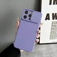 thumbnail image 1 of Allytech Solid Color Phone Case Designed for iPhone 14 Pro Max, [Sliding Lens Cover] [Full Camera Protection] Shockproof Soft TPU Ultra Thin & Lightweight Fashion Case for Women Men - Purple, 1 of 10