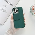 thumbnail image 1 of Allytech Solid Color Phone Case Designed for iPhone 14 Pro, [Sliding Lens Cover] [Full Camera Protection] Shockproof Soft TPU Ultra Thin & Lightweight Fashion Case for Women Men - Darkgreen, 1 of 7