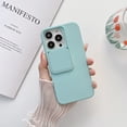 thumbnail image 1 of Allytech Solid Color Phone Case Designed for iPhone 14 Pro, [Sliding Lens Cover] [Full Camera Protection] Shockproof Soft TPU Ultra Thin & Lightweight Fashion Case for Women Men - Iceblue, 1 of 7