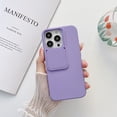 thumbnail image 1 of Allytech Solid Color Phone Case Designed for iPhone 15 Pro, [Sliding Lens Cover] [Full Camera Protection] Shockproof Soft TPU Ultra Thin & Lightweight Fashion Case for Women Men - Purple, 1 of 7