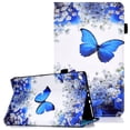 thumbnail image 1 of Allytech Stand Case for Kindle Fire HD 10.1" 2019 9th Gen Old Model, Fire HD 10 7th/5th Gen 2017/2015 Cover with Pen Holder, Folio PU Leather Auto Wake Sleep Wallet Tablet Case, Blue Butterfly, 1 of 8