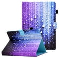thumbnail image 1 of Allytech Stand Case for Universal 7.5-8.5 inch Tablets, PU Leather Protective Folio Stand Card Slots Wallet Case for Fire HD 8/ Galaxy Tab A 8.0/Tab E 8/ZenPad Z380M/Kobo Clara HD, Water Droplets, 1 of 5
