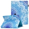 thumbnail image 1 of Allytech Stand Case for Universal 7.5-8.5 inch Tablets, PU Leather Protective Folio Stand Card Slots Wallet Case for Fire HD 8/ Galaxy Tab A 8.0/Tab E 8/ZenPad Z380M/Kobo Clara HD, Mandala, 1 of 5