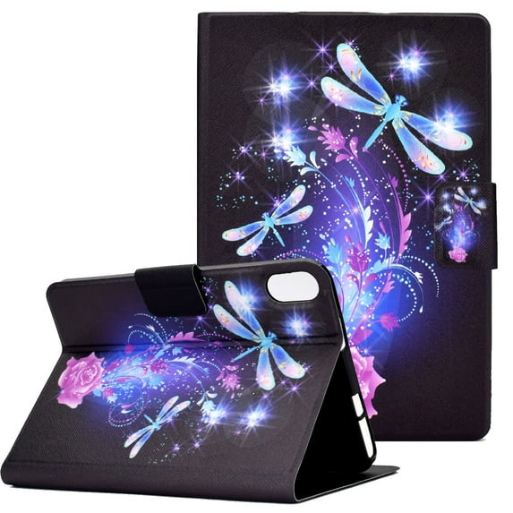 Allytech Stand Case for iPad 10.9" 10th Generation 2022, Flip Anti-Scratch PU Leather Shockproof TPU Bumper Case with Card Slots Holder for iPad 10 2022(A2696 A2757 A2777), Butterfly & Floral