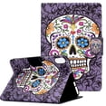 thumbnail image 1 of Allytech Stand Case for iPad 10.9" 10th Generation 2022, Flip Anti-Scratch PU Leather Shockproof TPU Bumper Case with Card Slots Holder for iPad 10 2022(A2696 A2757 A2777), Skeleton, 1 of 6