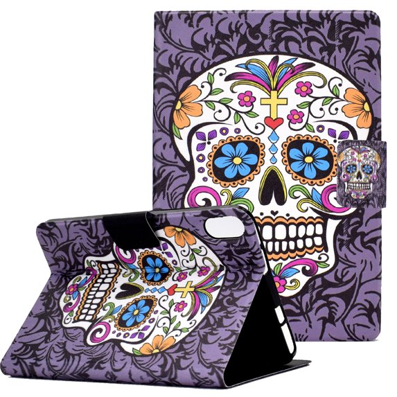 Allytech Stand Case for iPad 10.9" 10th Generation 2022, Flip Anti-Scratch PU Leather Shockproof TPU Bumper Case with Card Slots Holder for iPad 10 2022(A2696 A2757 A2777), Skeleton