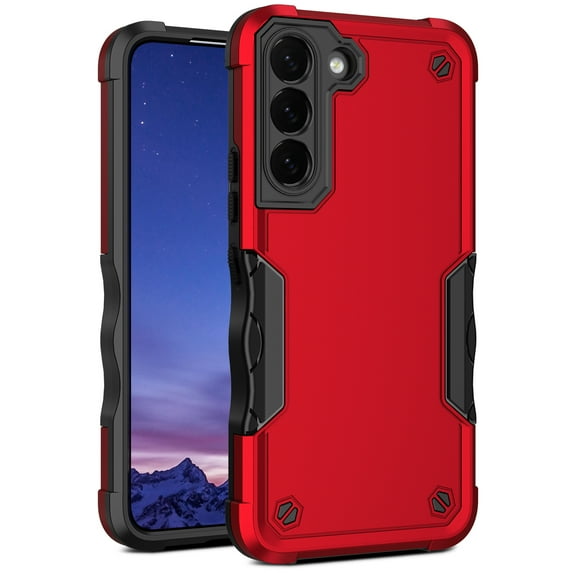 Allytech Sturdy Phone Case for Samsung Galaxy A16 5G, Heavy Duty Camera Lens Protection Shockproof Non-Slip Shell, Hard Plastic & Soft TPU Bumper Cover for Samsung Galaxy A16 5G - Red