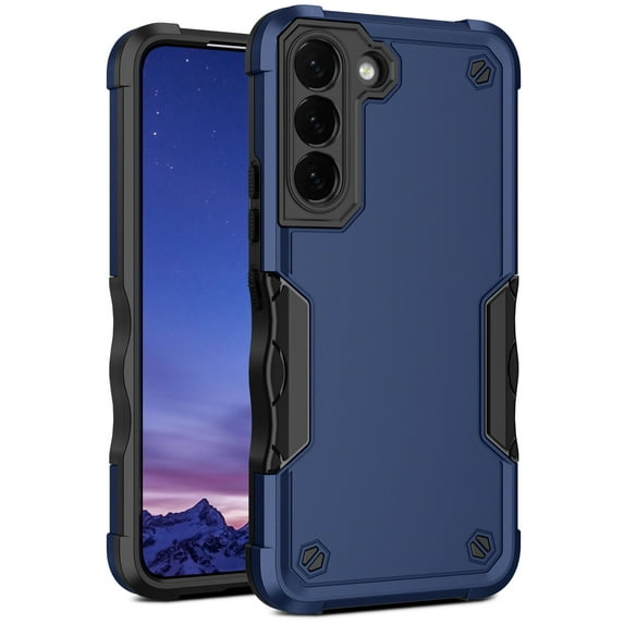 Allytech Sturdy Phone Case for Samsung Galaxy S25, Heavy Duty Camera Lens Protection Shockproof Non-Slip Shell, Hard Plastic & Soft TPU Bumper Cover for Samsung Galaxy S25 - Blue