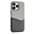 thumbnail image 1 of Allytech Stylish Patchwork Color Case for iPhone 15 with Card Holder, [Slim & Light] PU Leather Cover Support Wireless Charging, Camera & Screen Protection Shockproof Case - Black, 1 of 12