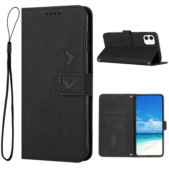 Allytech Suited for Apple iPhone 16 Case Cover,PU Leather Flip Holder ID Credit Card Slots Magnetic Closure Folio Wallet Shockproof Dustproof Protective Phone Case,Black