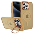 thumbnail image 1 of Allytech Translucent Case for iPhone 15, [Fit for MagSafe] [Camera Kickstand] Shockproof Ultra Thin Anti-Fingerprint Scratch-Resistant Back Cover Support Wireless Charging - Orange, 1 of 7