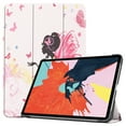 thumbnail image 1 of Allytech Trifold Stand Case for Apple iPad 10.9" 2020/ iPad Air 4th Gen, Ultra Slim Lightweight Auto Sleep Wake Multi Angle Viewing Stand Supports 2nd Gen Pencil Charging, Butterfly Girl, 1 of 1