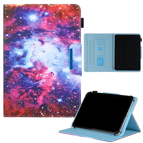 Allytech Universal 7" Tablet Case, Ultra Slim Lightweight Multi Angle Stand Folio Cover with Pencil Holder for Onn 7", RCA Voyager, Fire 7/Oasis, Lenovo, Google and More 6.5-7.5" Tablet,Galaxy