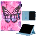 thumbnail image 1 of Allytech Universal 7" Tablet Case, Ultra Slim Lightweight Multi Angle Stand Folio Cover with Pencil Holder for Onn 7", RCA Voyager, Fire 7/Oasis, Lenovo, Google and More 6.5-7.5" Tablet,Big Butterfly, 1 of 1
