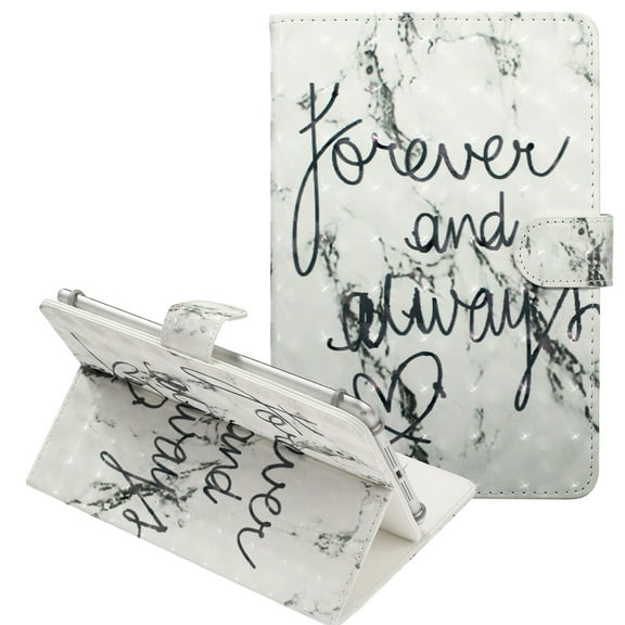 Allytech Universal Case for 7-8 inch Tablet, PU Leather Folio Wallet with Kickstand Stylus Holder Card Slots Magnetic Cover for All 7.5"-8.5" iPad, Mini, Galaxy Tab,Android iOS Tablet, Forever