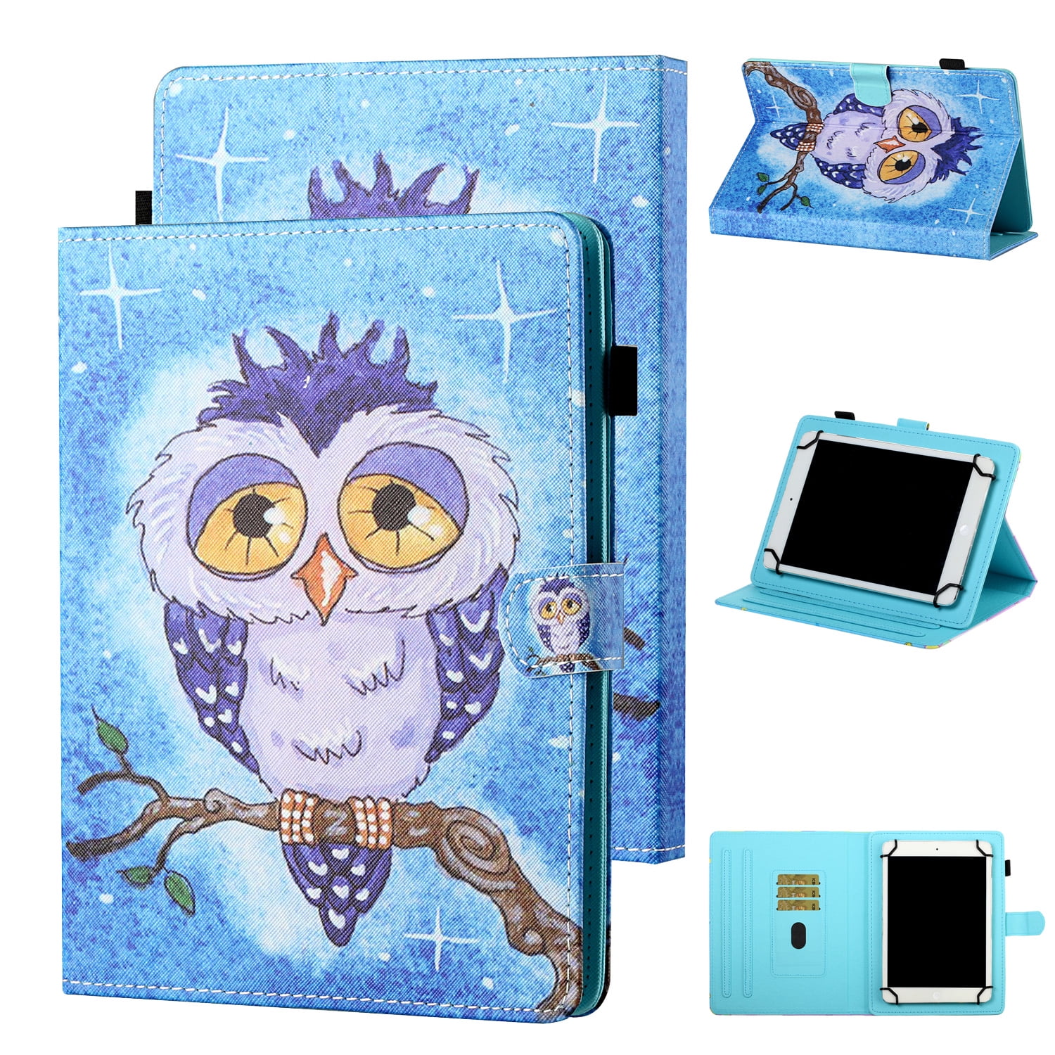 Allytech Universal Case for 7 Inch Tablet, PU Leather Stand Slim Cute