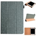 thumbnail image 1 of Allytech Universal Case for 7 inch Tablet, PU Leather Trifold Stand Case with Pencil Holder for Galaxy Tab E 7.0/Tab A 7.0/Tab 3 Lite 7.0/Fire 7.0 2019 2017 2015/Nexus 7/LG G Pad, Gray, 1 of 6