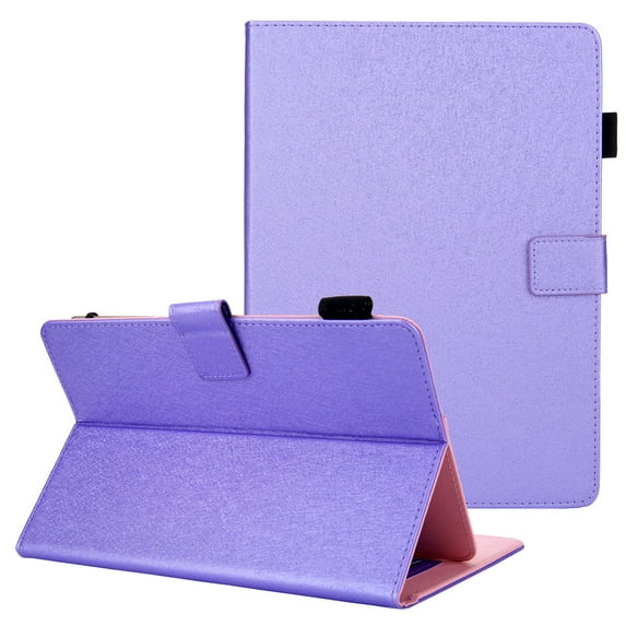Allytech Universal Case for 8 Inch Tablet, Slim Fit PU Leather Flip Folio Stand Cover for iPad Mini, Galaxy Tab A /E 8.0, RCA Voyager, Fire HDX 8, Alcatel 3T and More 7.5-8.5 Inch Tablet, Purple