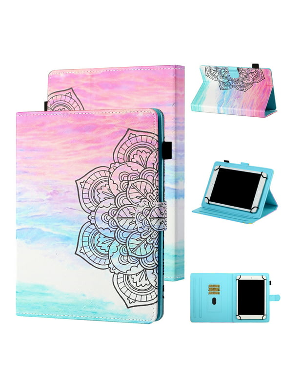 Allytech Universal Case for 9.5-10.5 Inch Tablet - Slim Stand Flip Universal Tablet Case Cover for Samsung/Asus/Lenovo/Acer/Huawei/iPad 9.4" 9.6" 9.7" 10.1" 10.2" Tablet, Mandala