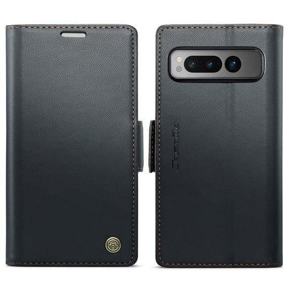 Allytech Vintage Leather Case for Google Pixel 9 Pro XL, Vintage Premium PU Leather Flip Folio Stand Shockproof Stand Protective Cards Business Type Phone Case Cover for Google Pixel 9 Pro XL, Black