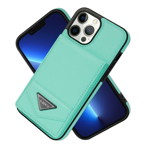 Allytech Vintage Wallet Back Case for Apple iPhone 11 Pro, PU Leather Slim Fit Shell Cards Holder Stand Shockproof Bumper Phone Case Cover for Apple iPhone 11 Pro - Mint