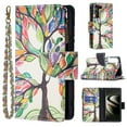 thumbnail image 1 of Allytech Wallet Case Compatible with Samsung Galaxy S23 Plus (6.6 inch) 2023, 9 Card Holder & Zipper Pocket PU Leather Anti-Shock Kickstand Case with Hand Strap for Galaxy S23+ 5G, Colorful Tree, 1 of 5