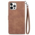 thumbnail image 1 of Allytech Wallet Case Compatible with iPhone 13 Pro , PU Leather Flip Case with Card Holders RFID Blocking Stand Shockproof TPU Inner Shell Phone Cover for iPhone 13 Pro,Brown, 1 of 8