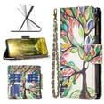 thumbnail image 1 of Allytech Wallet Case Compatible with iPhone 14 (6.1 inch) 2022, 9 Card Holder & Zipper Pocket PU Leather Anti-Shock Kickstand Case with Hand Strap for iPhone 14 5G, Colorful Tree, 1 of 7
