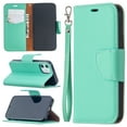 thumbnail image 1 of Allytech Wallet Case Cover for Apple iPhone 12 Mini 5.4-inch, Premium PU Leather Folio Flip Kickstand Credit Cards Holoder Hand Wrist Strap TPU Back Cover for Apple iPhone 12 mini, Green, 1 of 6