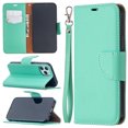 thumbnail image 1 of Allytech Wallet Case Cover for Apple iPhone 12 Pro 6.1-inch/ iPhone 12 6.1", Premium PU Leather Folio Flip Kickstand Credit Cards Holoder Hand Wrist Strap TPU Back Cover for Apple iPhone 12,Green, 1 of 6