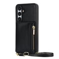 thumbnail image 1 of Allytech Wallet Case Cover for Samsung Galaxy S24 Plus, Luxury PU Leather with Detachable Crossbody Strap Stand Zipper Pocket Cards Holder Shockproof Phone Case for Galaxy S24 Plus, Black, 1 of 7