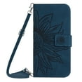 thumbnail image 1 of Allytech Wallet Case for Galaxy A34 5G with Shoulder Strap, Sunflower Embossed Flip Cover for Girls Women Shockproof Stand Cards Slots Anti-Scratch Phone Case for Samsung Galaxy A34 5G - Inkblue, 1 of 9