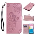 thumbnail image 1 of Allytech Wallet Case for Galaxy Note 10, PU Leather Owl Embossed Detachable Wrist Strap Kickstand Folio Flip Full Protective Shockproof Anti-slip Wallet Case Cover for Samsung Galaxy Note 10,Rosegold, 1 of 7