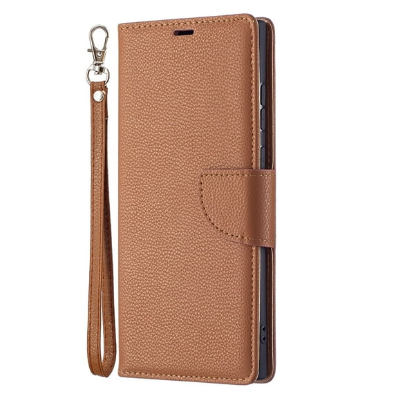 Allytech Wallet Case for Galaxy S22 Ultra, PU Leather with Lanyard Kickstand Shockproof Wrist Strap Shock Absorption Cards Holder Cash Pocket Case Cover for Samsung Galaxy S22 Ultra, Brown