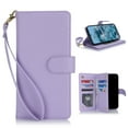 thumbnail image 1 of Allytech Wallet Case for Google Pixel 6a with Card Slots & Wrist Strap, [Magnetic Clasp] [RFID Blocking] Kickstand Premium PU Leather Shockproof Full Body Protection Case - Lightpurple, 1 of 4