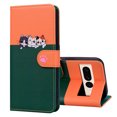 thumbnail image 1 of Allytech Wallet Case for Google Pixel 8 with Cute Cartoon Pattern, 3 Card Slots + 1 Cash Slot + Wrist Strap, Premium PU Leather Stand Magnetic Clasp Shockproof Protective Case, Darkgreen, 1 of 7