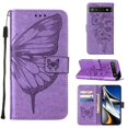 thumbnail image 1 of Allytech Wallet Case for Google Pixel 8 Pro 6.7", PU Leather Flip Folio Stand Cover Cards Slots Cash Pocket Slim Fit Hand Wrist Phone Case Cover for Google Pixel 8 Pro - Lightpurple, 1 of 4